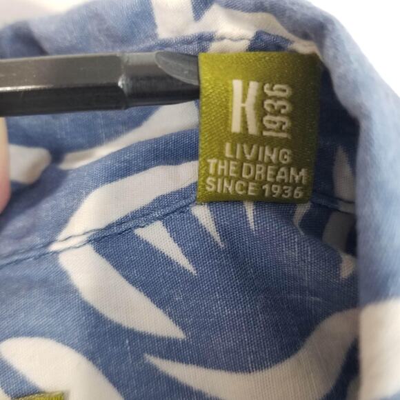 Kahala Hawaiian Shirt Mens 2XL Blue White Floral Cotton Aloha Made In USA - Picture 6 of 11